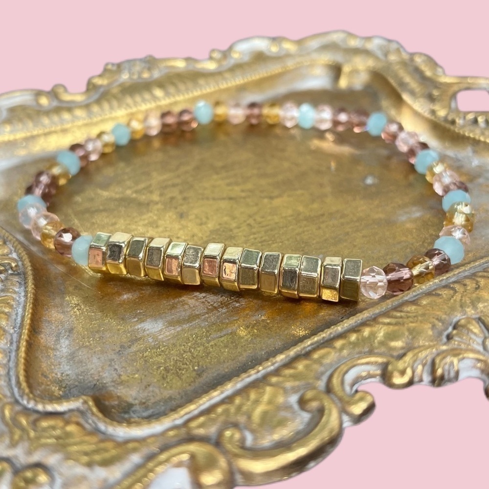 Beaded Gold Bracelet